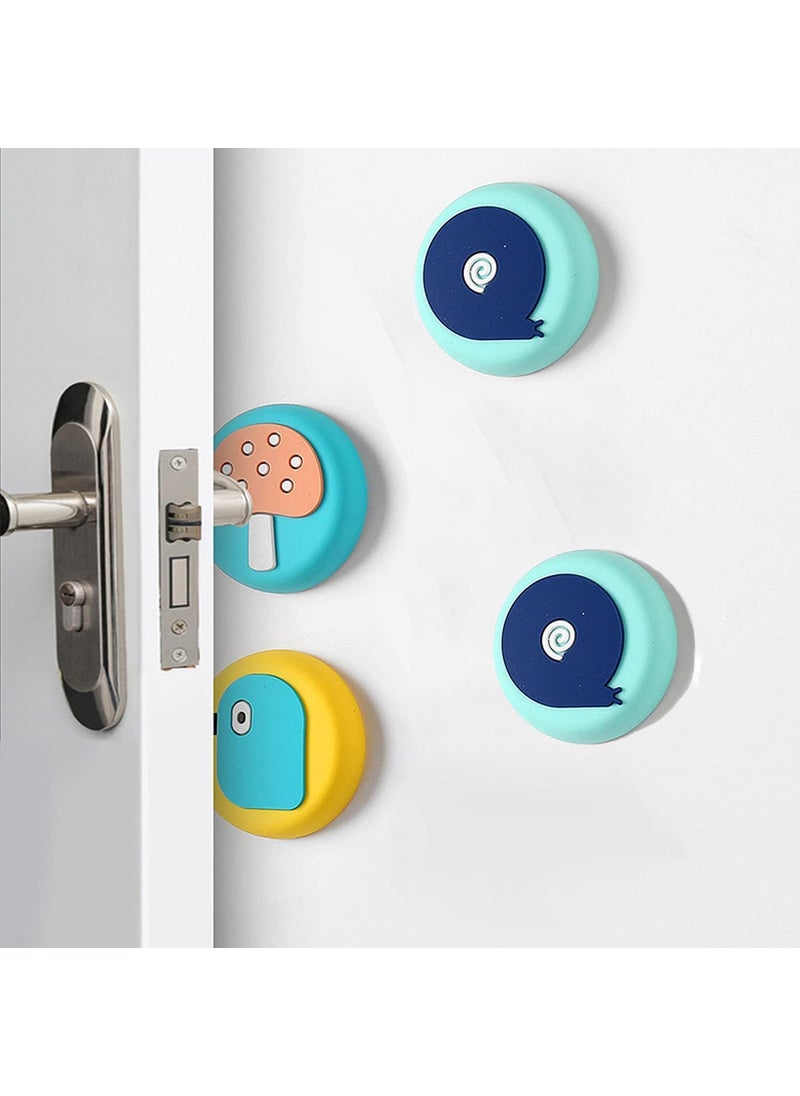 Kitcheniqa Kitcheniqa Silicone Wall Protector Self Adhesive Wall Protector Door Knob Door Stoppers for Furniture Door Bumper Pad Furniture Crash Pads Wall Door Handle Stopper 2Piece Multi  - Image 4