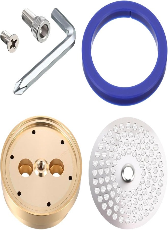 Delixike Brass Tune Up Kit for Gaggia shower screen for coffee machine GA200IM thermostat replacement，Brass Shower Holder, Silicone Gasket, Stainless Steel Screws,repair kit classic - Image 1