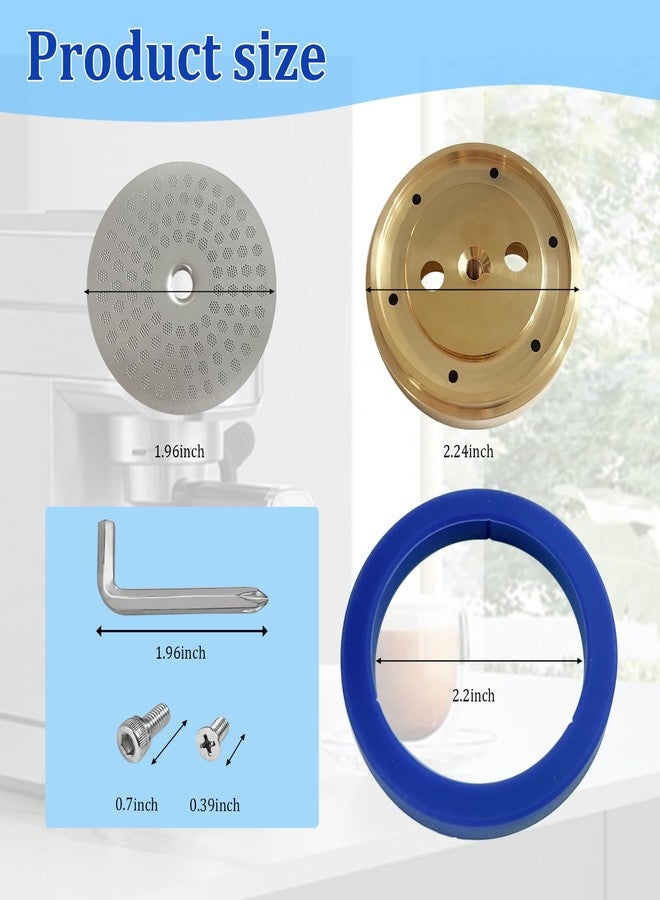 Delixike Brass Tune Up Kit for Gaggia shower screen for coffee machine GA200IM thermostat replacement，Brass Shower Holder, Silicone Gasket, Stainless Steel Screws,repair kit classic - Image 2