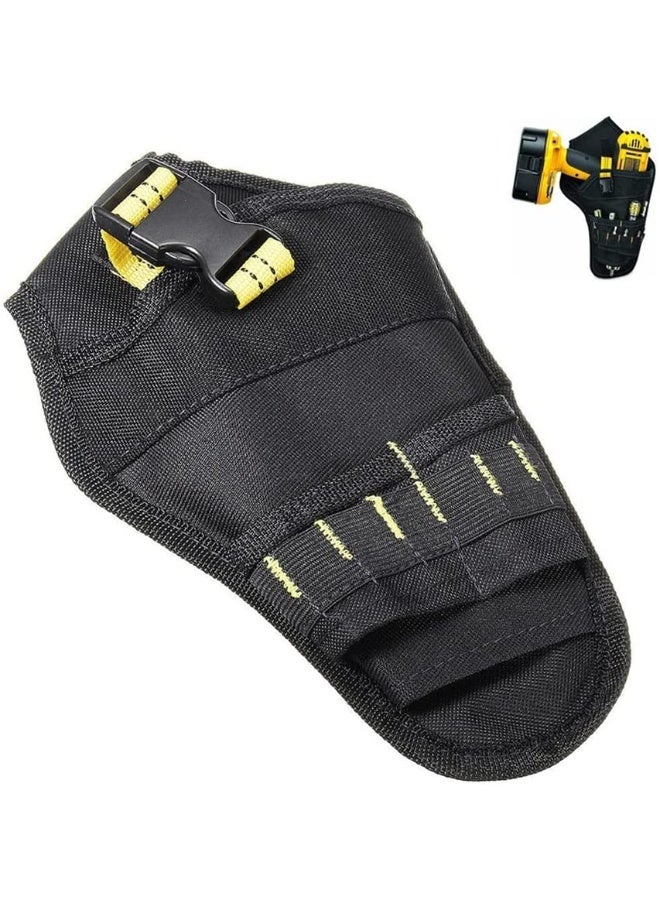 Cordless Drill Holster Tool Pouch Belt Storage Bag, Electric Drill Wrench Storage Waist Bag with Belt, Drill Holster Wrench Hammer Screwdriver Drill Holster Porch Tool Bag - Image 4