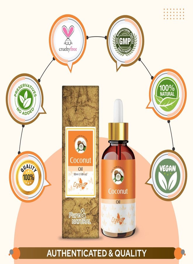 Crysalis Coconut (Cocos Nucifera) Oil|100% Pure & Natural Undiluted Carrier Oil Organic Standard For Skin & Haircare|Nourishes & Softens Skin, Improves Skin Appearance, Prevents Dry Hair-100ml - Image 4