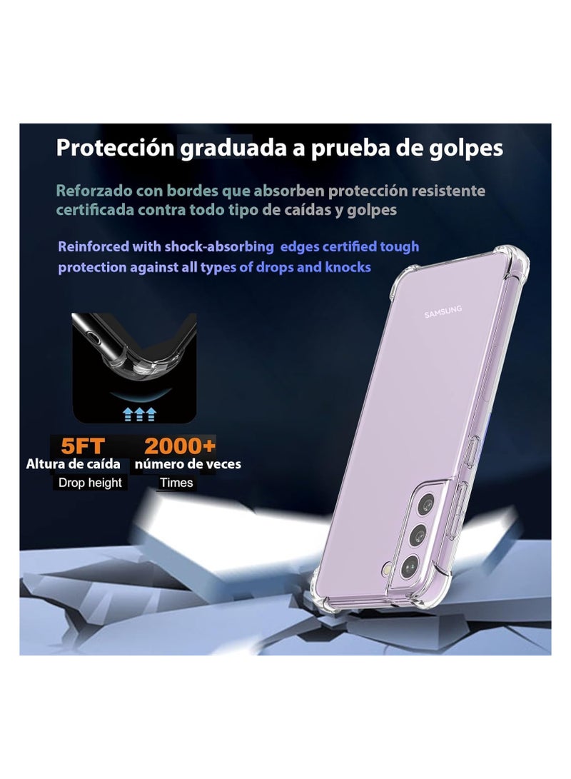 For Samsung Galaxy S21 FE King Kong Transparent Shockproof Ultra-Protective 4 Corners Case - Clear  - Image 3