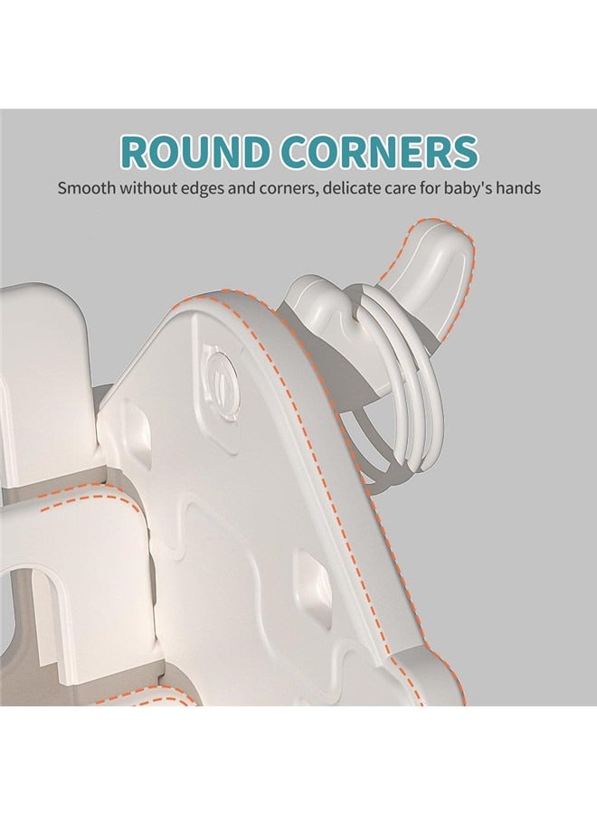 Beauenty Multipurpose Children Bookshelf With 4-Tier Shelf&10 Removable Plastic Bins,Toddler Bookcase Toys Organizer For Playroom,Bedroom,Daycare, Nursery - Image 3