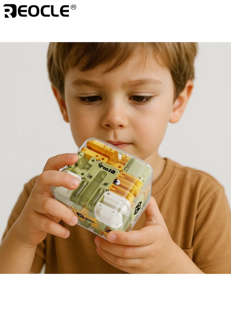 REOCLE Kid's 3D Maze Cube with Brain Teaser Design and Educational Challenge Kids Puzzle Toy with Fine Motor Skill Training for Ages 3+ Play - Image 2