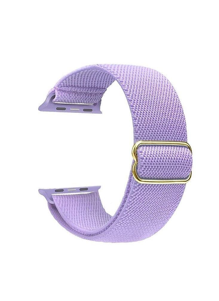 Generic - Adjustable Elastic Band For Apple Watch Purple 42/44/45 mm-Medium - Image 1