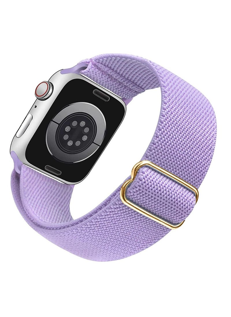 Generic - Adjustable Elastic Band For Apple Watch Purple 42/44/45 mm-Medium - Image 1