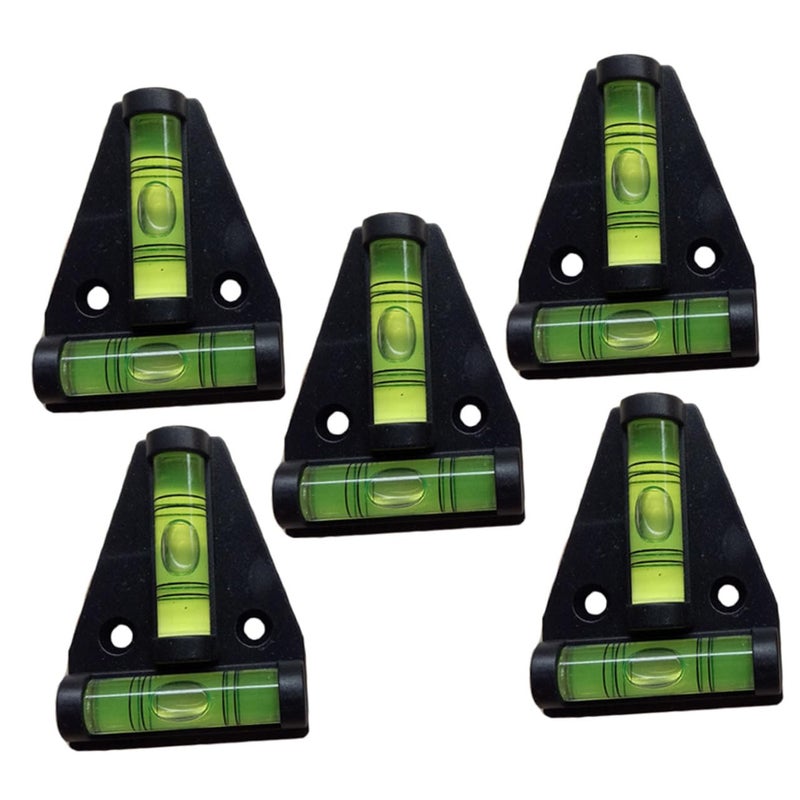 5pcs Triangle Bubble Levels With Installation Holes For Precise Tool Measuring - Image 2