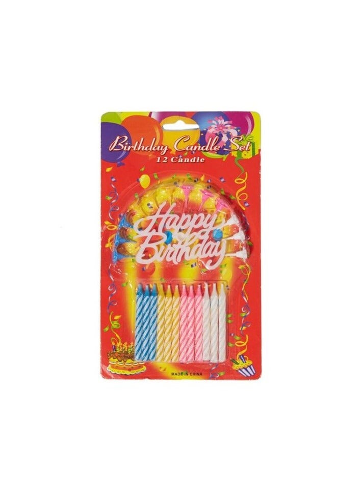 SARVAH طقم شموع عيد ميلاد مكون من 12 قطعة