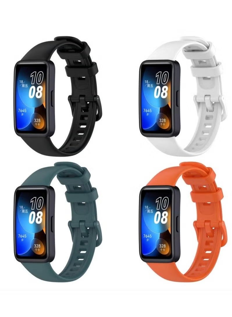 4Pcs Silicone Watchband For Huawei Band 8 Huawei Band 9 Strap SmartWatch WristbandBracelet Wriststrap Sport Replacement - Image 1