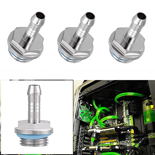 Zopsc 6 PCS G1/4 Thread PC Water Cooling Barb Fitting Connector, Two-Touch Fitting Tube for Computer Water Cooling System(9mm) - Image 2