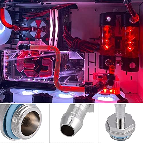Zopsc 6 PCS G1/4 Thread PC Water Cooling Barb Fitting Connector, Two-Touch Fitting Tube for Computer Water Cooling System(9mm) - Image 3