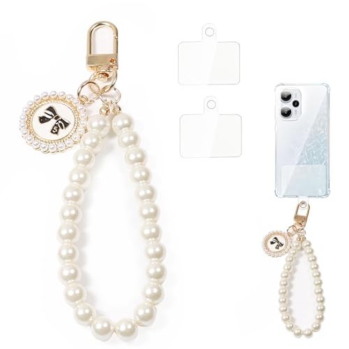 BendJoy® Universal Pearl Lanyard Keychain Phone Charm, Aesthetic Beads Pendant Wrist Strap Compatible With Most Cell Phones, Mobile Cases, Purses and Keys - Image 1