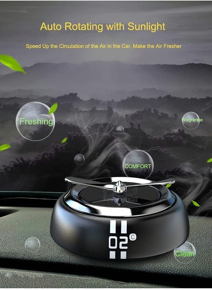 Excefore - Car Air Freshener, Solar Powered Car Perfume, Rotating Cologne Car Aromatherapy Diffuser Interior Decoration Accessories Diffuser - Image 1