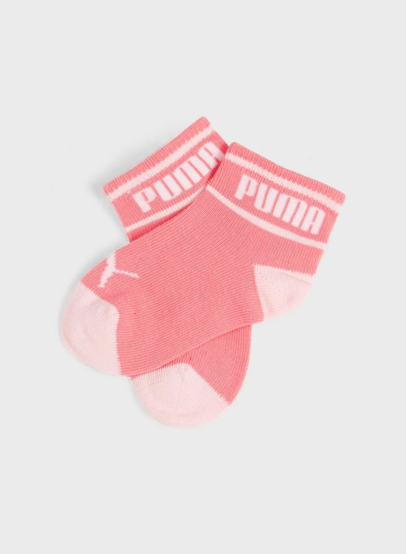 PUMA Infant 2 Pack Wording Socks