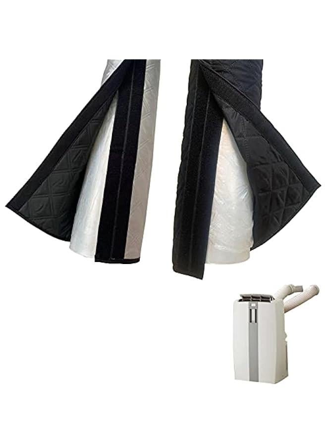 2 غلاف خرطوم مكيف الهواء المحمول، أنبوب العادم موفر للطاقة معزول، غلاف خرطوم مكيف الهواء ناعم يناسب خرطوم العادم بقطر 5 و 6، تركيب سهل - Image 1