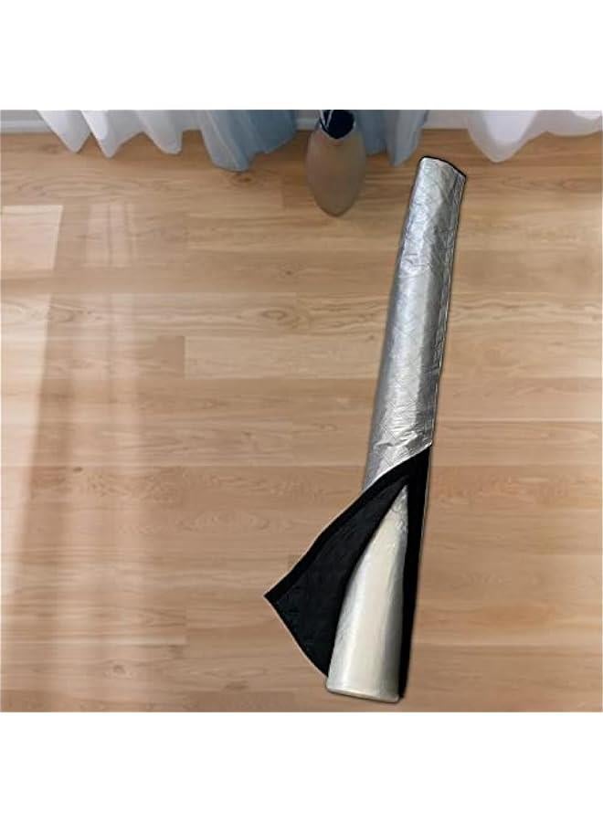 2 غلاف خرطوم مكيف الهواء المحمول، أنبوب العادم موفر للطاقة معزول، غلاف خرطوم مكيف الهواء ناعم يناسب خرطوم العادم بقطر 5 و 6، تركيب سهل - Image 3