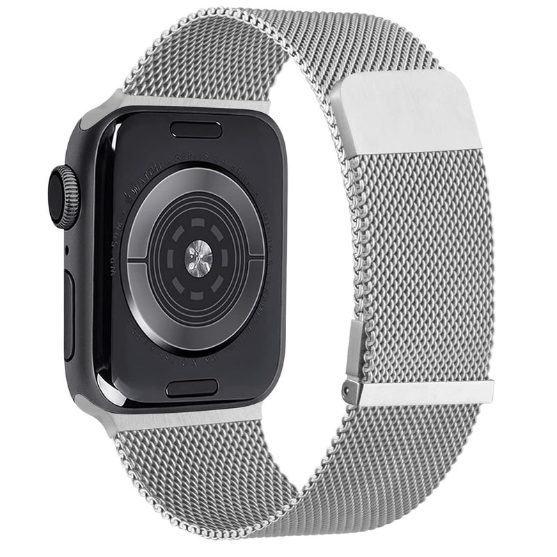 CHOiCE For Watch 6 44mm Milan Double Magnetic Steel Mesh Watch Band(Silver) - Image 2