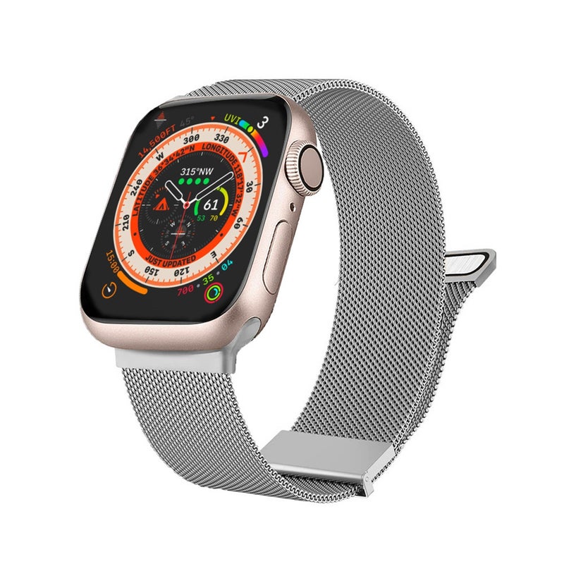 CHOiCE For Watch 6 44mm Milan Double Magnetic Steel Mesh Watch Band(Silver) - Image 1