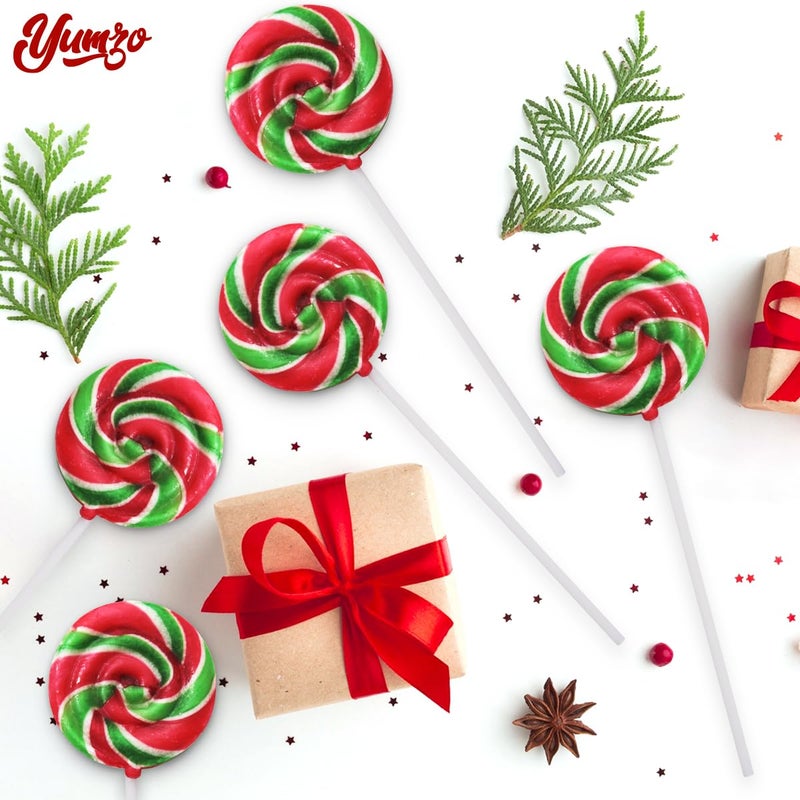 Christmas Swirl Lollipops, 24 Christmas Lollipops Individually Wrapped, Delicious Christmas Suckers Bulk For Festive Treats, Perfect christmas suckers for Gift, and Holiday Decorations - Image 5