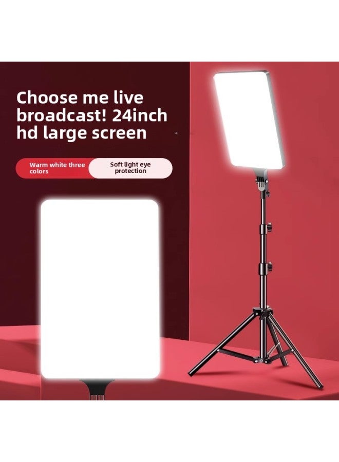 Loquat Live Fill Light Anchor Dedicated Led Photographer Lighting Light Indoor Square Flat Panel Light-Light Source Color:【 12inch Full Screen★Dual Lights】 Desktop Cantilever Bracket*2+desktop Mobile Phone Holder - Image 3
