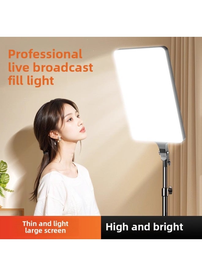Loquat Live Fill Light Anchor Dedicated Led Photographer Lighting Light Indoor Square Flat Panel Light-Light Source Color:【 12inch Full Screen★Dual Lights】 Desktop Cantilever Bracket*2+desktop Mobile Phone Holder - Image 2
