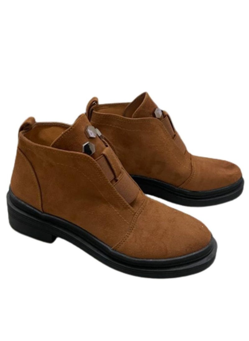 Generic - Suede Ankle Boot Brown (Size 40 EU ) - Image 1
