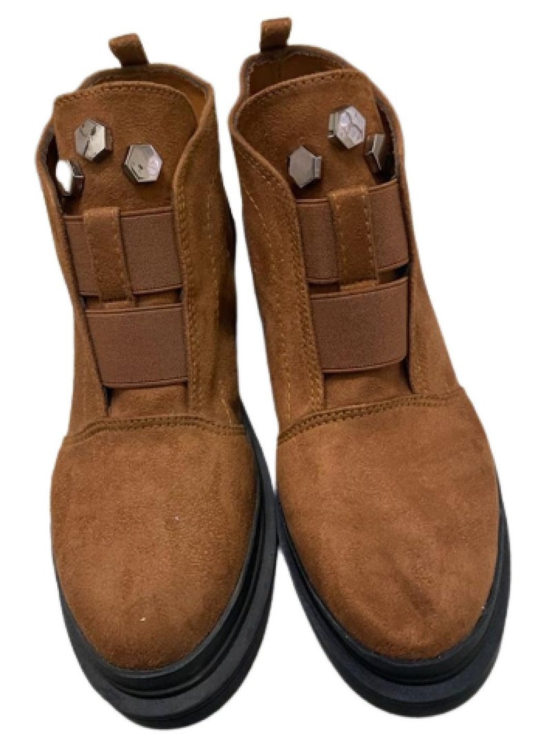 Generic - Suede Ankle Boot Brown (Size 40 EU ) - Image 1