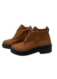 Suede Ankle Boot Brown (Size 40 EU )