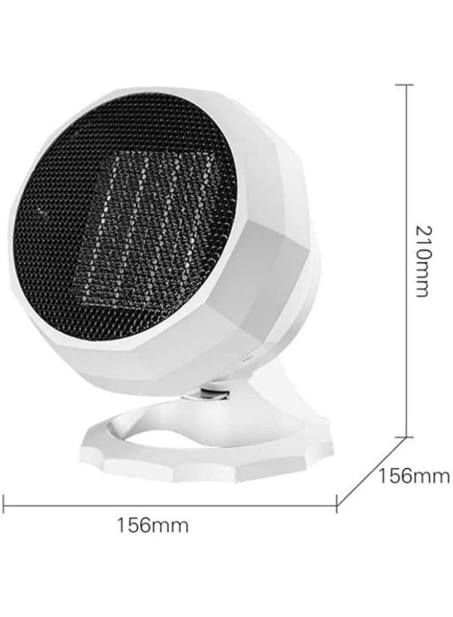 King Latitude WG-089 Mini PTC Electric Heater with 3 Modes, 1800W, White - Image 2