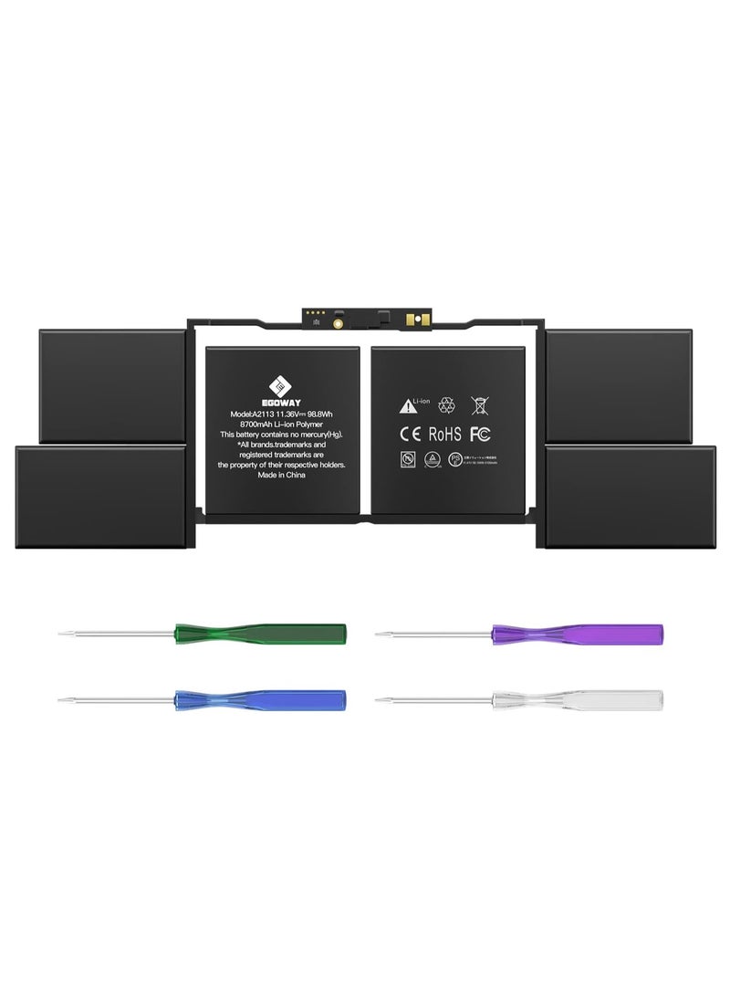 A2141 Laptop Battery, Replacement Battery for MacBook Pro A2141 16-inch (2019), EMC 3347, Model A2113 - Image 1
