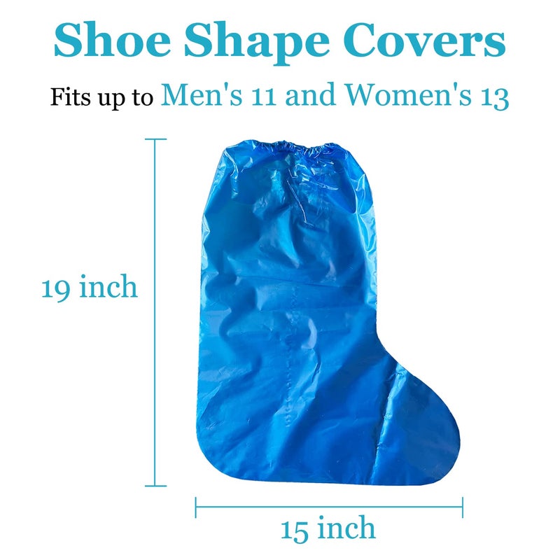 Yzurbu Yuzrbu 50 Pcs (25 Pairs) Disposable Thicken Boot and Shoe Covers 19 inch Tall Extra Large Waterproof Anti-Slip Overshoe - Image 5