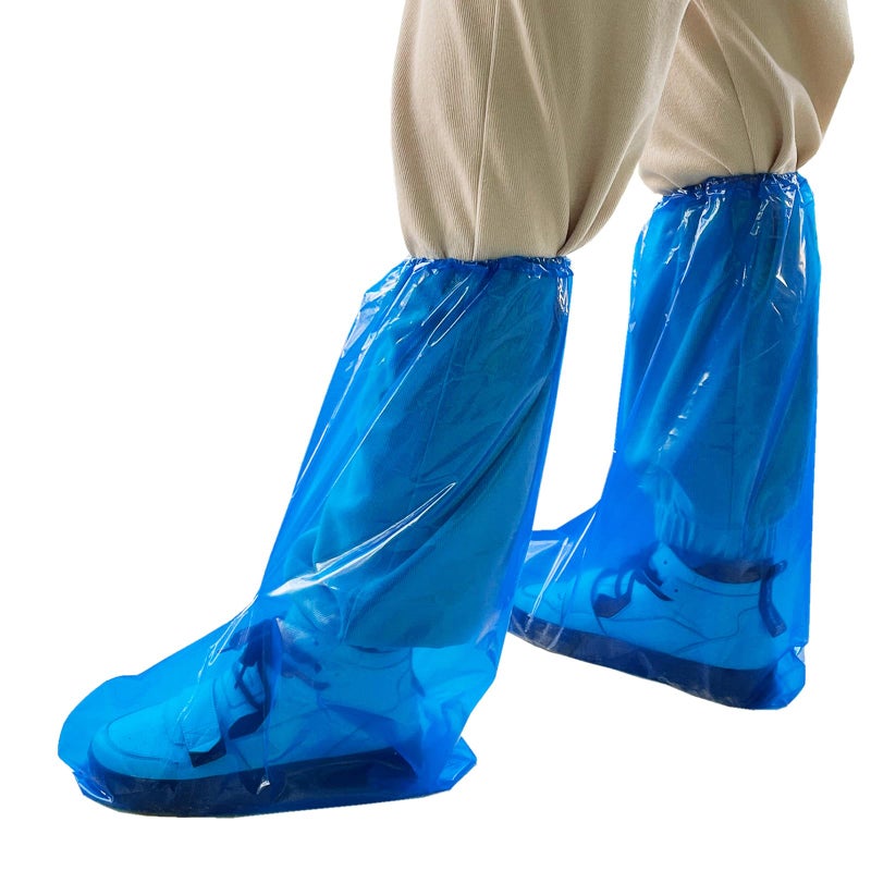 Yzurbu Yuzrbu 50 Pcs (25 Pairs) Disposable Thicken Boot and Shoe Covers 19 inch Tall Extra Large Waterproof Anti-Slip Overshoe - Image 1