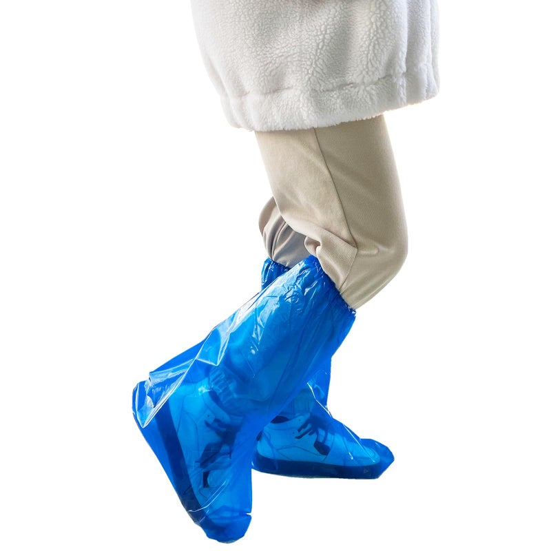 Yzurbu Yuzrbu 50 Pcs (25 Pairs) Disposable Thicken Boot and Shoe Covers 19 inch Tall Extra Large Waterproof Anti-Slip Overshoe - Image 3