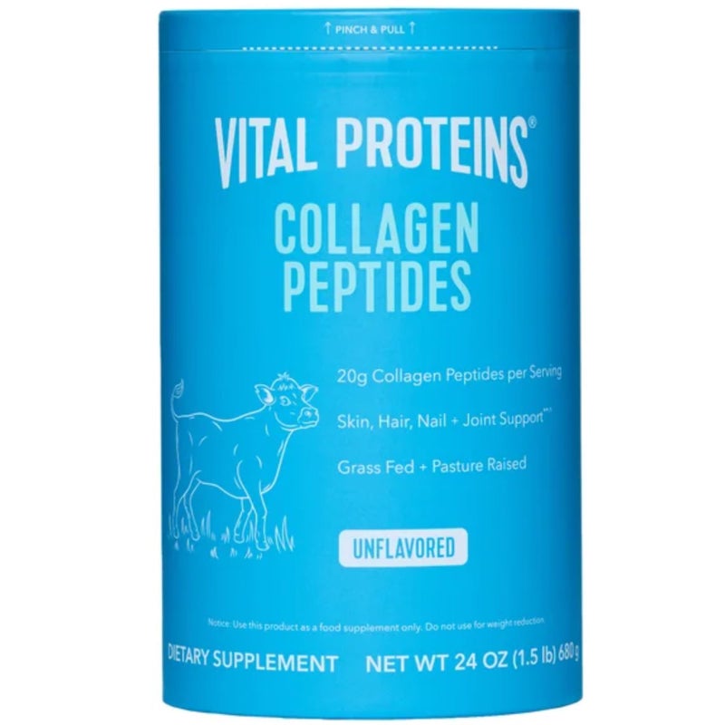 Vital Proteins Natural Whole Nutrition Collagen Peptides - Pasture Raised, Grass Fed, Paleo Friendly, Gluten Free, Single Ingredient - 24 Ounce - Image 1