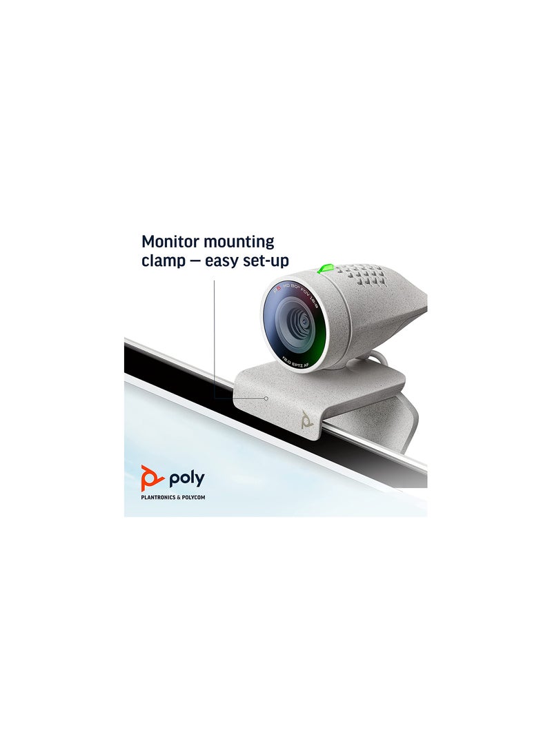 Poly Studio P5 Professional Hd Webcam Plantronics 1080P Hd Video Conference Camera White - Image 4