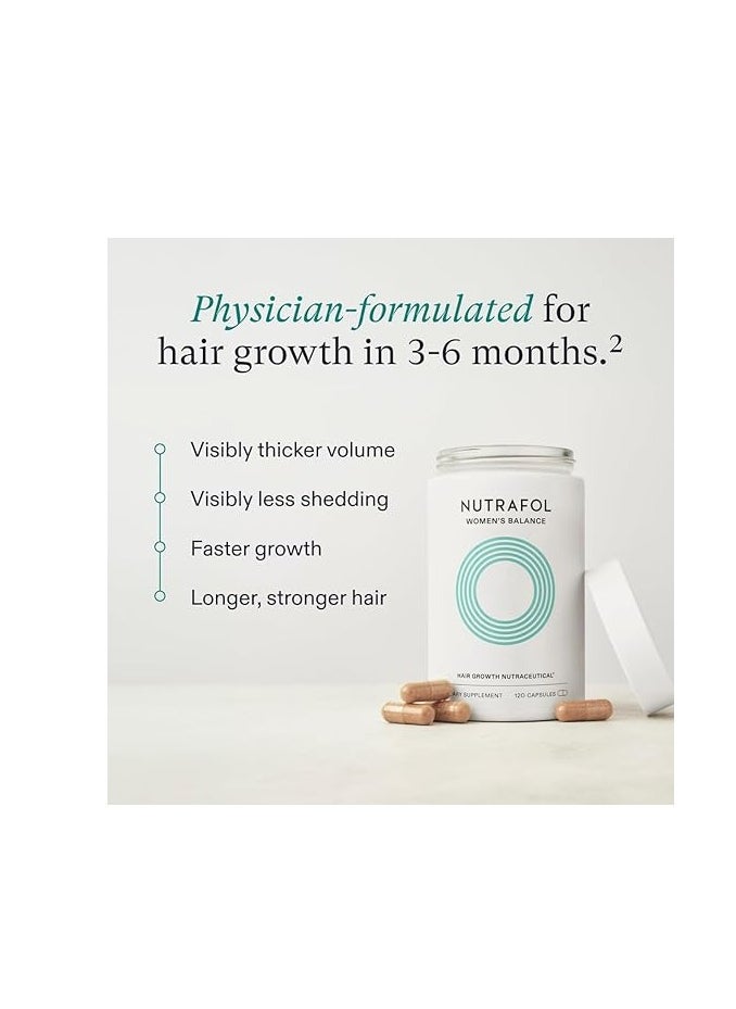 NUTRAFOL - Nutrafol Women's Balance Hair Growth Supplements, Ages 45 and Up, Clinically Proven for Visibly Thicker Hair and Scalp Coverage, Dermatologist Recommended - 1 Month Supply - Image 1