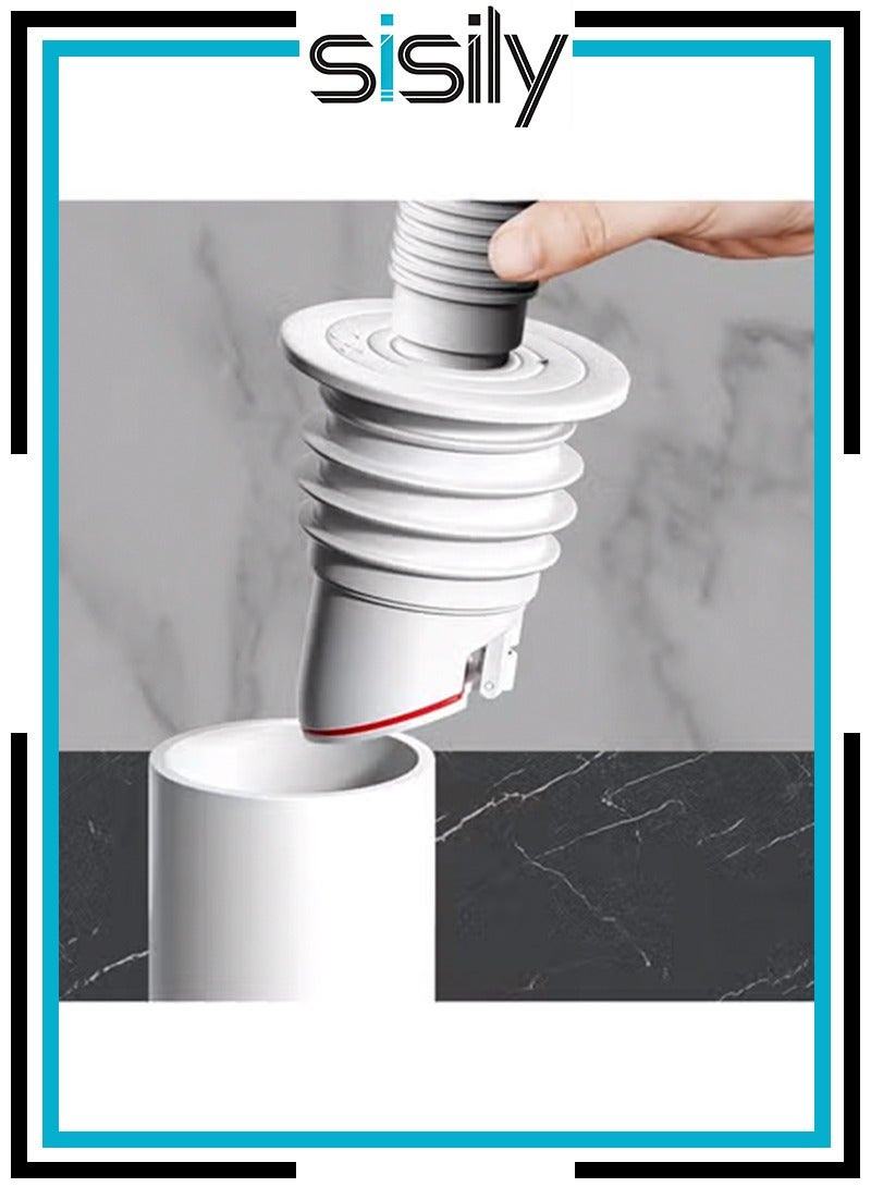سيسلي 1 قطعة سدادة خرطوم تصريف الغسالة، سدادة تصريف أرضية مضادة للرائحة، غطاء ختم حلقة أنبوب الصرف الصحي، مانع تدفق الصرف الأرضي، غطاء مزيل العرق من السيليكون المضاد للرائحة لتصريف الصرف الأرضي - Image 1