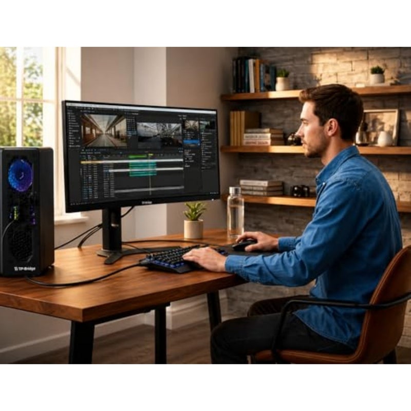 كابل TP Bridge 4K DisplayPort، كابل DP إلى DP مطلي بالذهب بطول 10 أمتار لفيديو UHD والصوت وشاشة الألعاب والكمبيوتر والكمبيوتر المحمول ومحطة العمل - Image 5