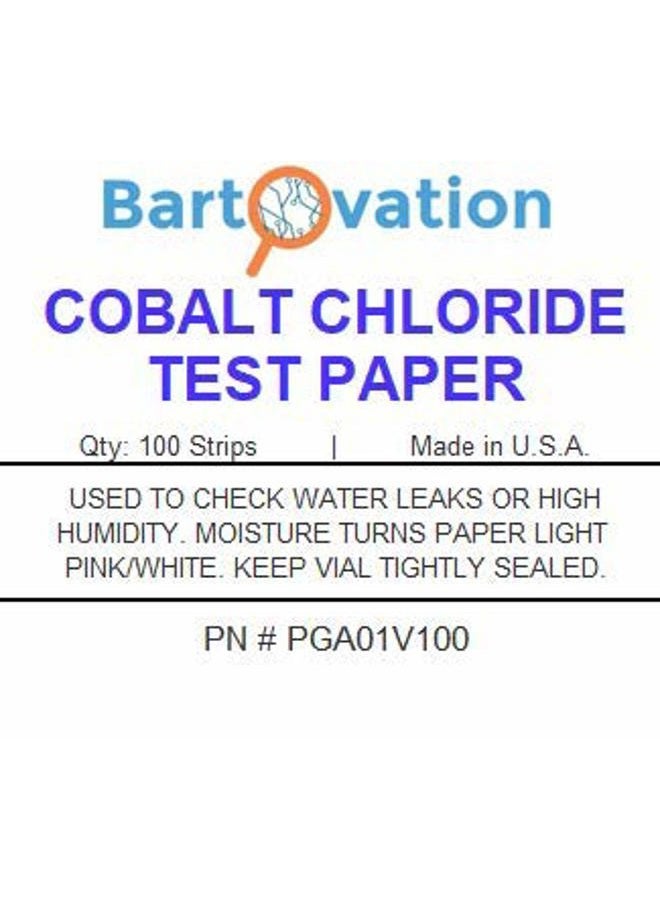 Bartovation Cobalt Chloride Test Paper [Vial Of 100 Strips] For Water, Moisture And Humidity Detection - Image 3