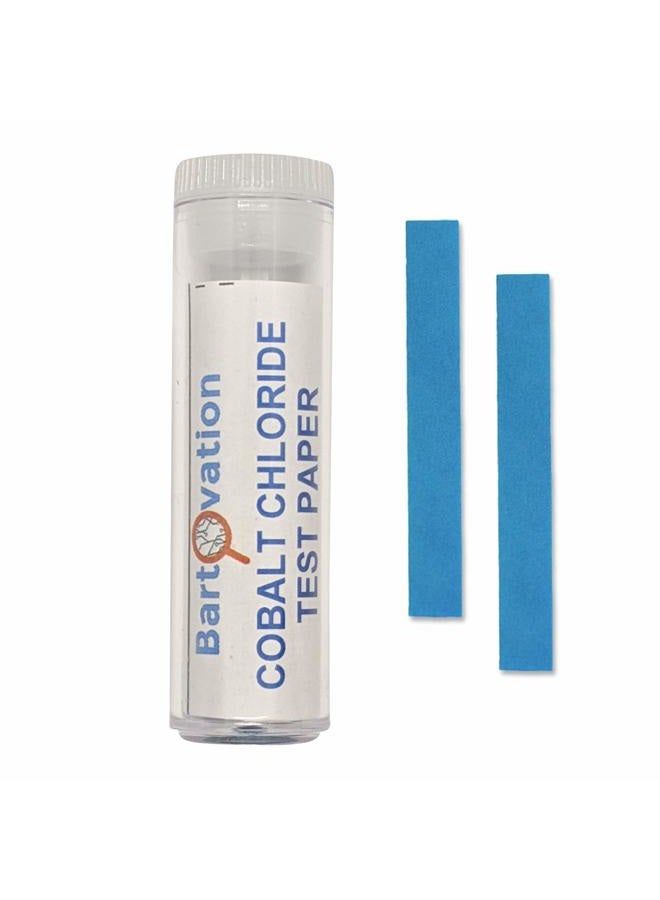 Bartovation Cobalt Chloride Test Paper [Vial Of 100 Strips] For Water, Moisture And Humidity Detection - Image 1