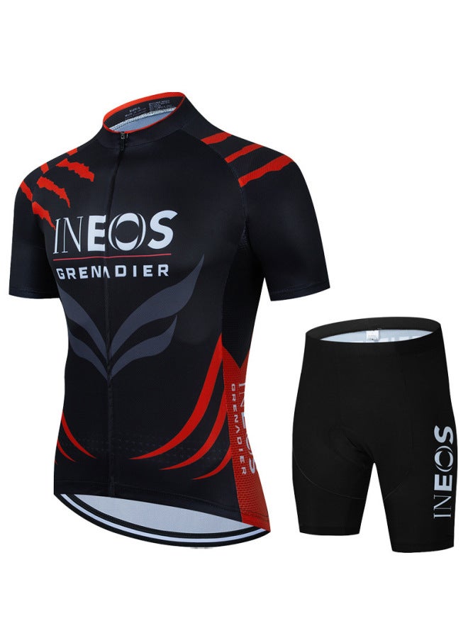 Summer Breathable Cycling Jersey Bib Short Sleeve Set Bicycle Clothing Cycling Suit Cool