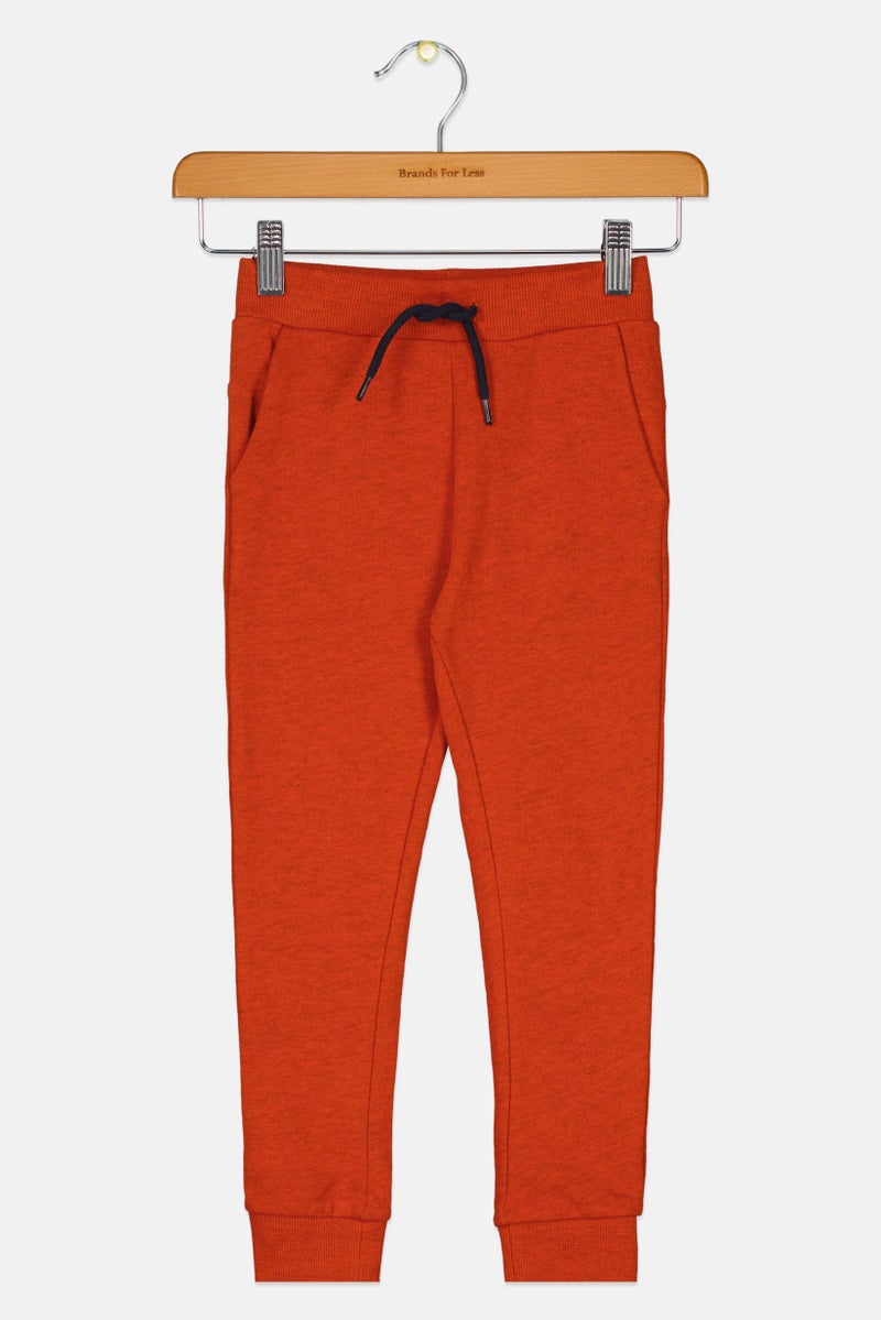 NAME IT سروال رياضي للأطفال الأولاد، رمادي محمر - Image 2