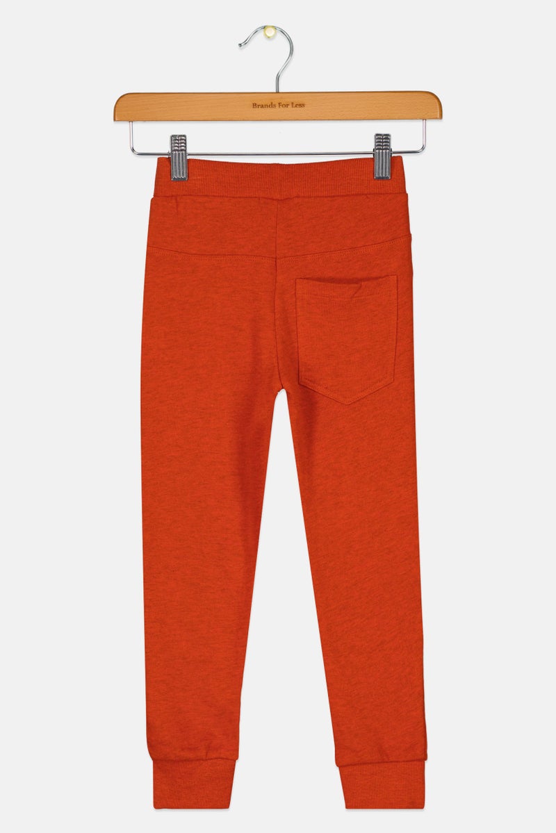 NAME IT سروال رياضي للأطفال الأولاد، رمادي محمر - Image 3