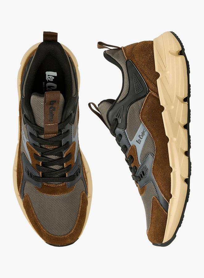 Lee Cooper حذاء رياضي رجالي بكعب منخفض مزخرف - Image 1