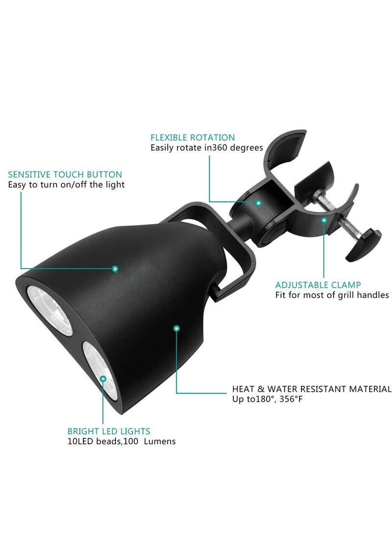 Barbecue Grill Light 360-Degree Flexible BBQ Light with 10 LED Lights, Heat Resistant Night Grill Light with Clamp Mount - Image 4