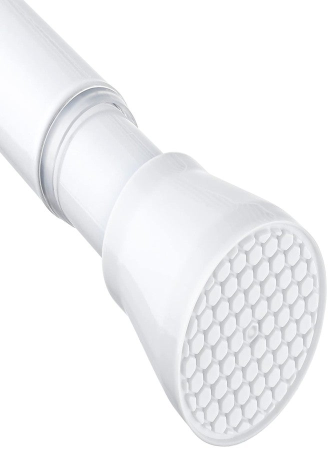 MEXAU Shower Curtain Rod 45-77 Inch White Shower Rod 7/8" Tension Curtain Rod Adjustable Curtain Rods No Drilling Shower Tension Rod Shower Curtain Tension Rod for Bathroom Windows Doorways - Image 1