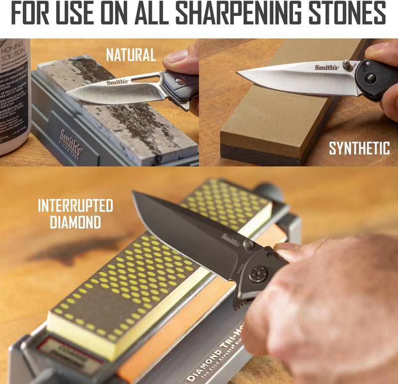 Smiths HON1 Honing Solution - 4oz Bottle - Lubricate Sharpening Stones - Built-In Stone Cleaning Agents & Rust Inhibitors - Oil for Tool & Knife Sharpening Stone - Prevents Clogged Pores - Image 5