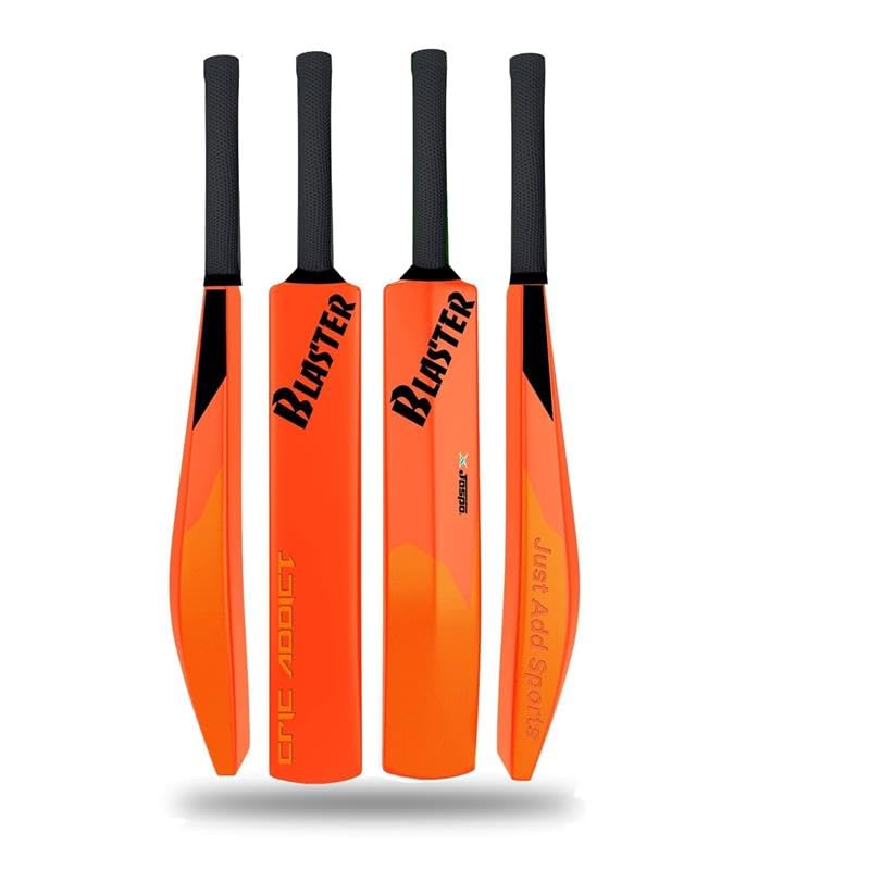 Jaspo Cric Addict Blaster Plastic Cricket Bat Size 5 for Kids,Juniors,Youth,Children (Bat Height-30 Inches) (Orange, Plastic Bat Size-5) - Image 1