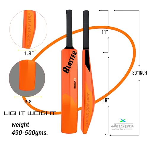 Jaspo Cric Addict Blaster Plastic Cricket Bat Size 5 for Kids,Juniors,Youth,Children (Bat Height-30 Inches) (Orange, Plastic Bat Size-5) - Image 2