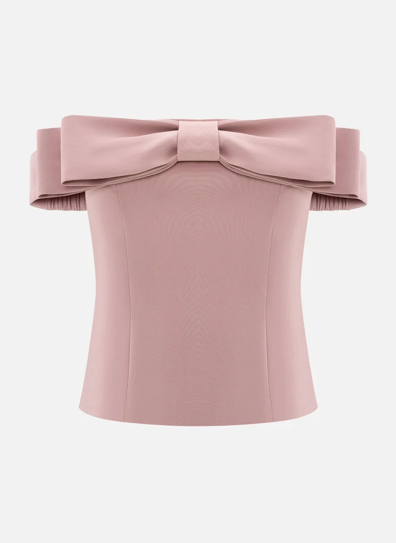 Lichi Corset top with open shoulders and frontal bow